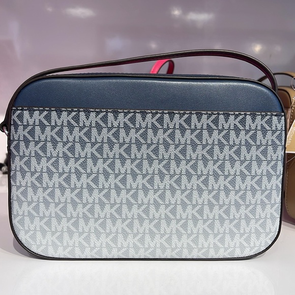 Michael Kors Jet Set Item Large Ombré EW Signature ZP Chain XBody Logo Crossbody - Picture 7 of 14